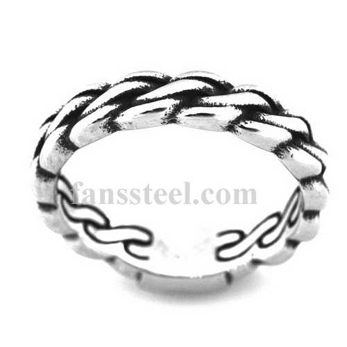 FSR20W23 twist rope chain wave ring - Click Image to Close